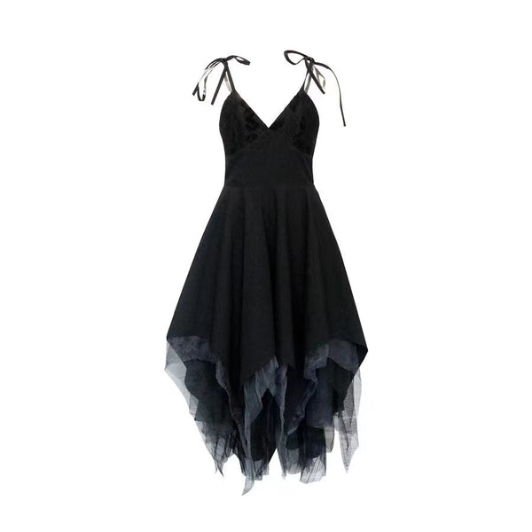 WAVES DRESS BLACK