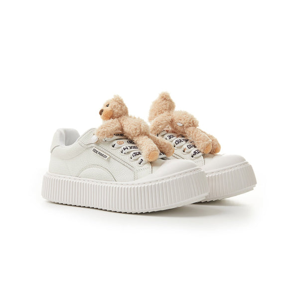 BEAR LOGO LACE PLATFORM SHOES