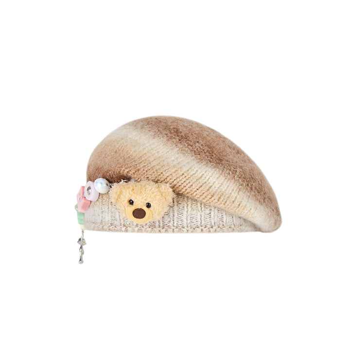 13De Marzo LOGO PENDENT MOHAIR BERET