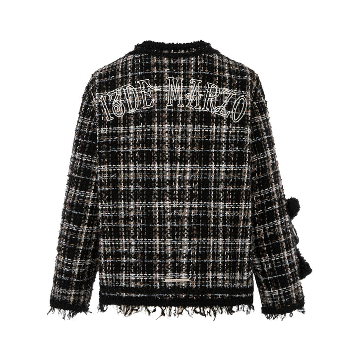 13De Marzo BADGE PUNK TWEED COAT