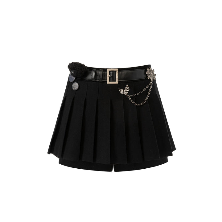 13De Marzo BADGE PUNK KNIT SKIRT SHORTS