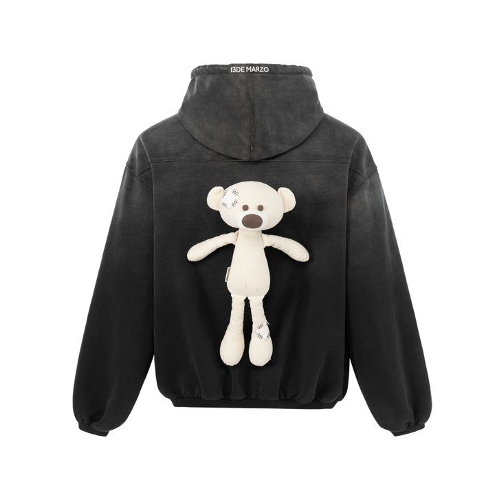 13De Marzo BEAR BROKEN LOGO PATCH HOODIE
