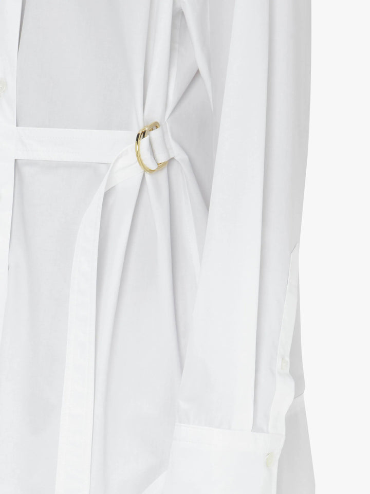 JW ANDERSON DECONSTRUCTED SHIRT DRESS/WHITE