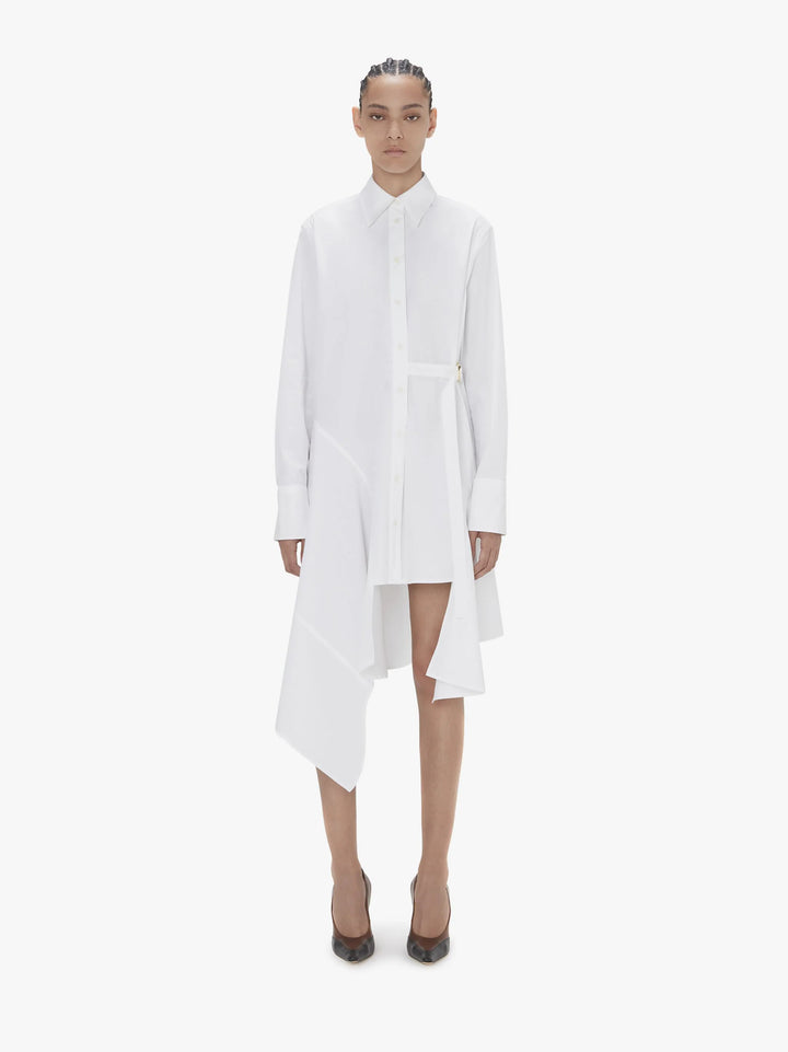 JW ANDERSON DECONSTRUCTED SHIRT DRESS/WHITE