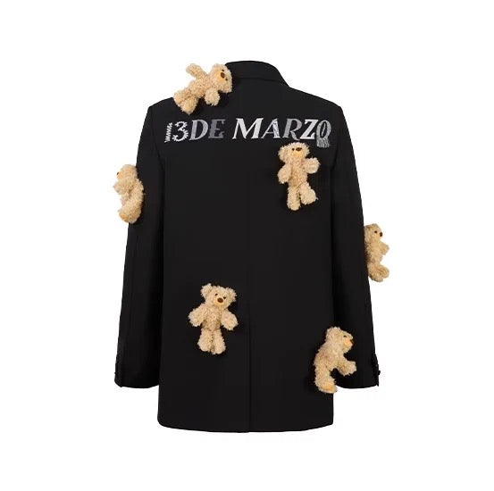 13De Marzo MINI BEARS COVERED SUIT JACKET