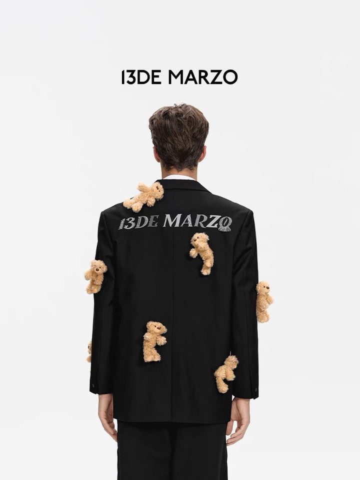 13De Marzo MINI BEARS COVERED SUIT JACKET