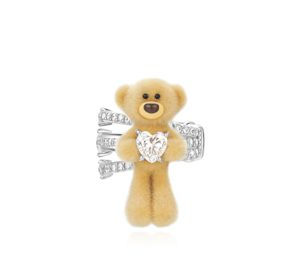 BEAR HUG HEART EAR CUFF