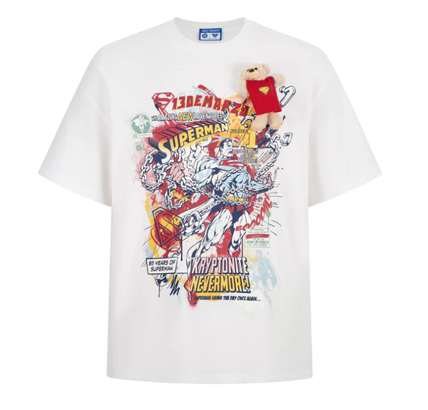 SUPERMAN BEAR ILLUSTRATED T-SHIRT