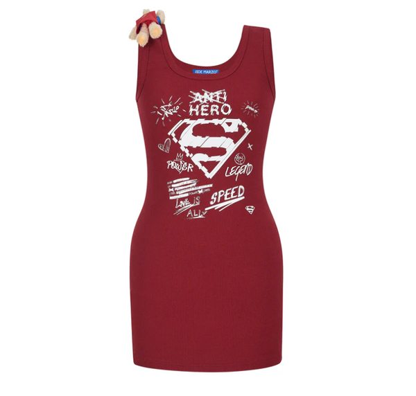 SUPERMAN BEAR BODYCON DRESS