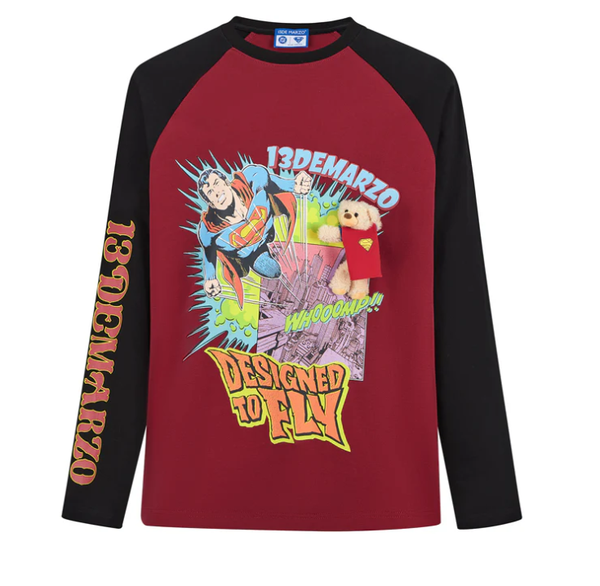 SUPERMAN BEAR RAGLAN T-SHIRT
