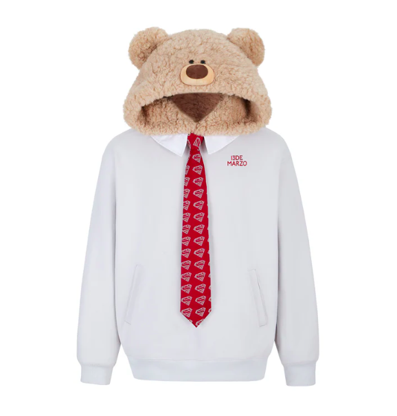 SUPERMAN BEAR FUZZY HOODIE