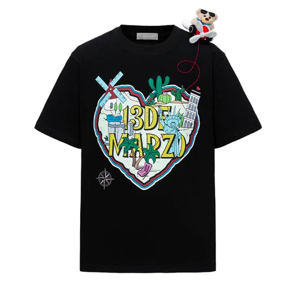 PILOT BEAR WORLD TRAVEL T-SHIRT