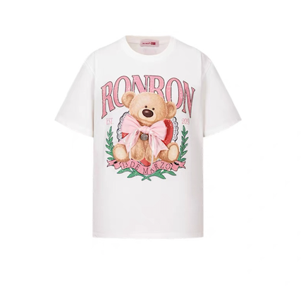 RONRON BEAR RIBBON TEE