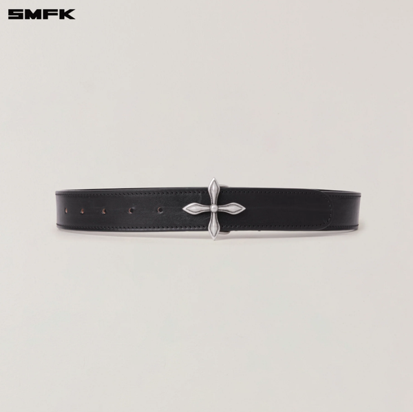 COMPASS TOTEM HANDCRAFT HORSE LEATHER BELT WILD BLACK