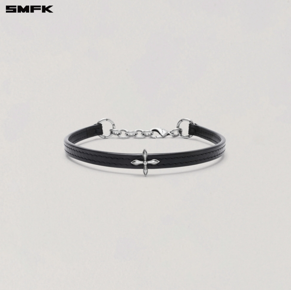 COMPASS RIVET HORSE LEATHER CHOCKER/SMALL WILD BLACK