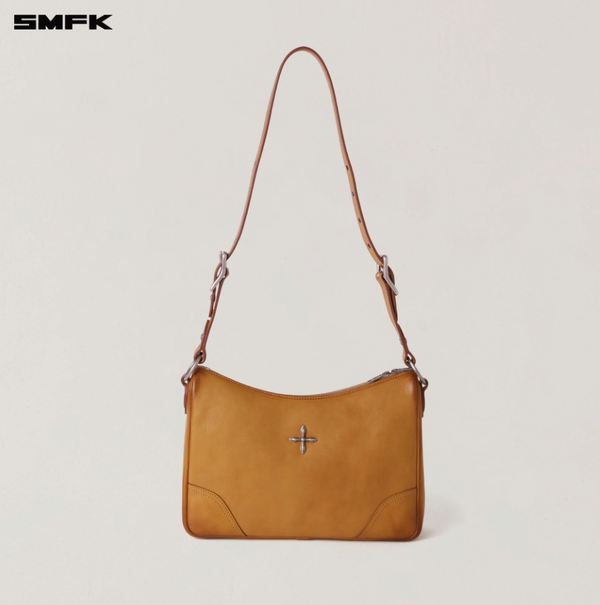 RAGE ORIGIN LEATHER SHOULDER BAG/LARGE GRASSLAND BROWN PATINA