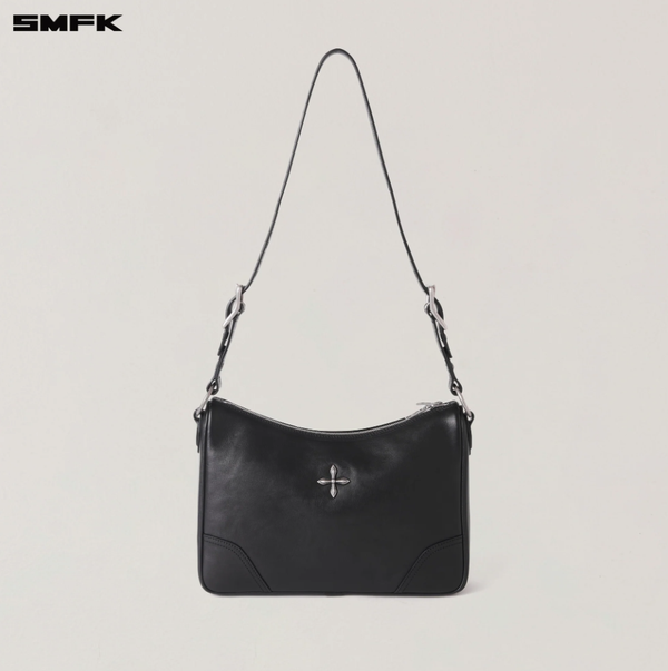 RAGE ORIGIN LEATHER SHOULDER BAG/LARGE WILD BLACK