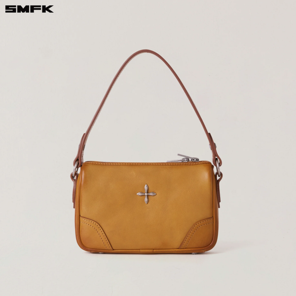 RAGE ORIGIN LEATHER SHOULDER BAG/SMALL GRASSLAND BROWN PATINA