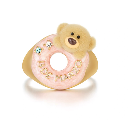 DONUT BEAR RING GOLDEN