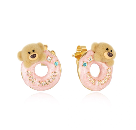 DONUT BEAR EARRING GOLDEN