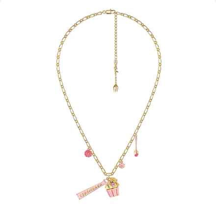 BEAR CUPCAKE NECKLACE GOLDEN