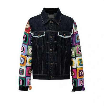 SQUARE PATTERN DENIM JACKET