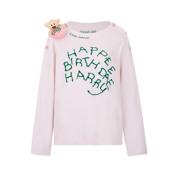 HARRY POTTER × 13DE MARZO RUBEUS HAGRID BIRTHDAY CAKE SWEATER