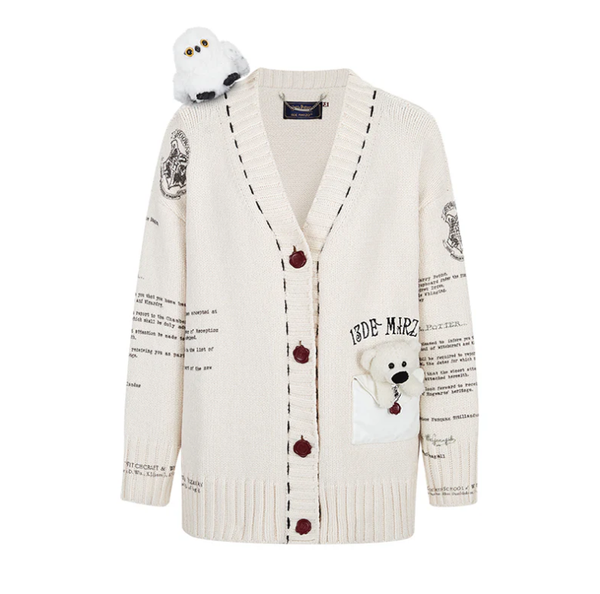 HARRY POTTER × 13DE MARZO HEDWIG HOGWARTS OFFER CARDIGAN