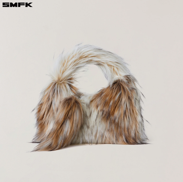 COMPASS COBBLE FURRY BAG/SMALL ARCTIC WOLF WHITE