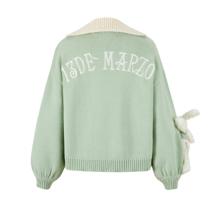 13De Marzo DOUBLE LAYER KNIT CARDIGAN