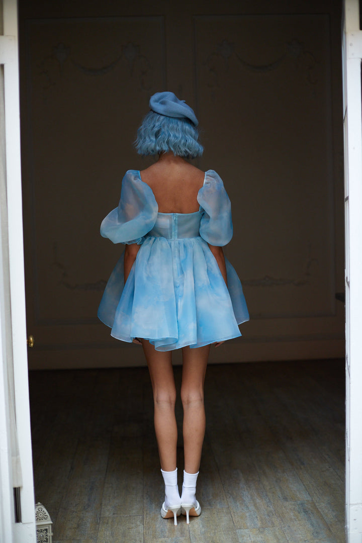 Selkie THE PUFF DRESS/BLUE/HEAD IN CLOUDS