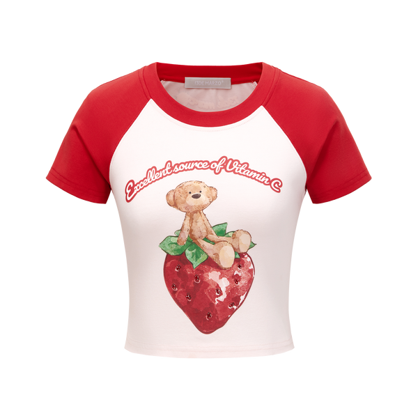 FRUIT RAGLAN CROPPED-TOP