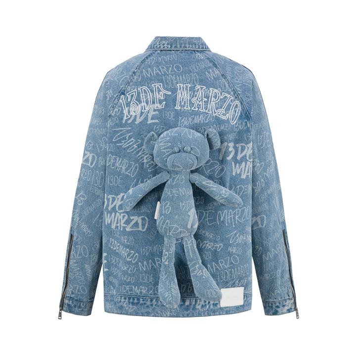 13De Marzo GRAFFITI LOGO DENIM JACKET