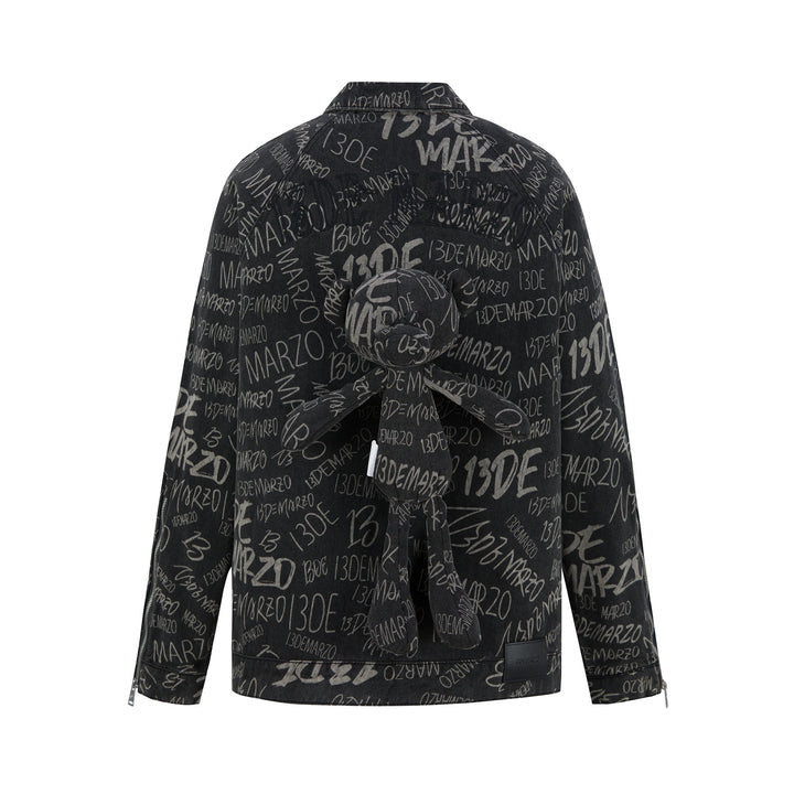 13De Marzo GRAFFITI LOGO DENIM JACKET