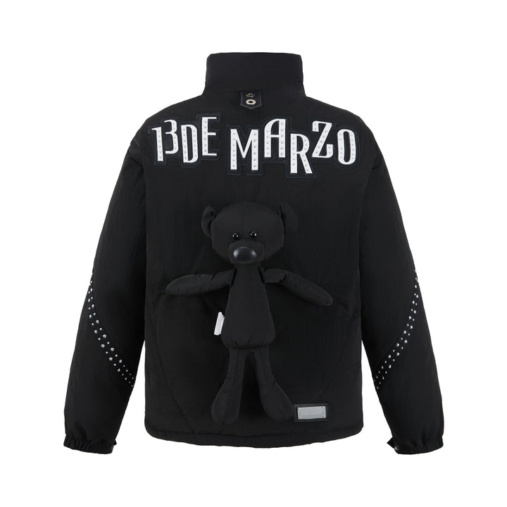 13De Marzo BEAR LOGO RIVET DOWN JACKET