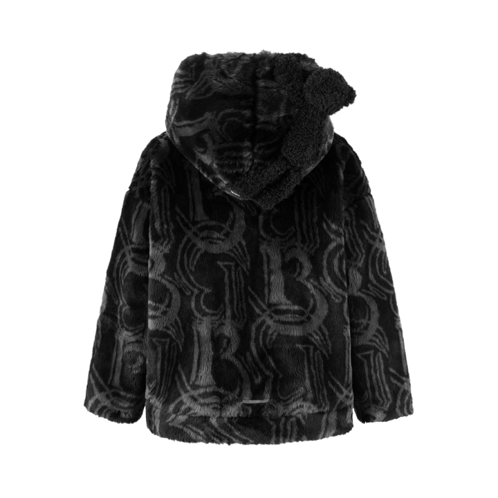 13De Marzo ARTIFICIAL FUR LOGO COAT