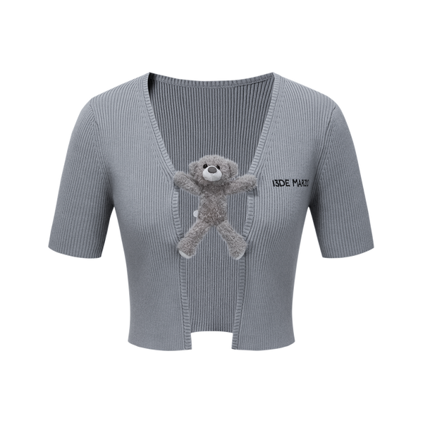 BEAR BUCKLE THIN CARDIGAN