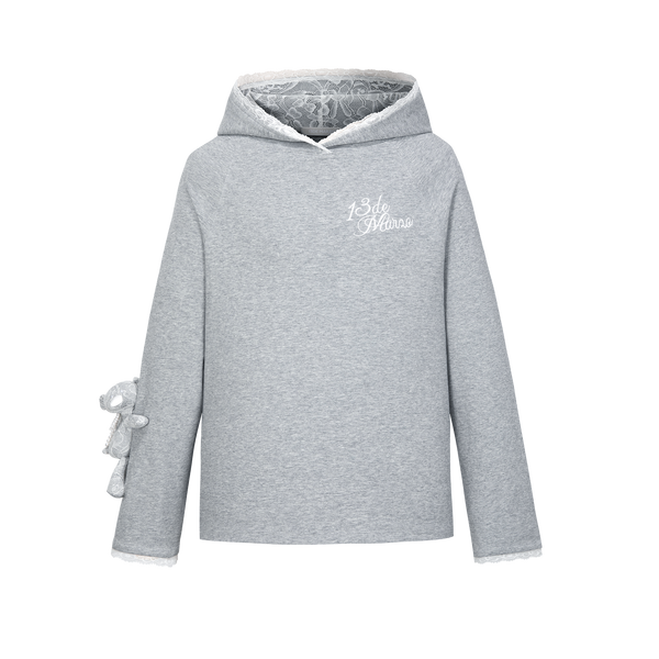 BEAR LOGO LACY HOODIE