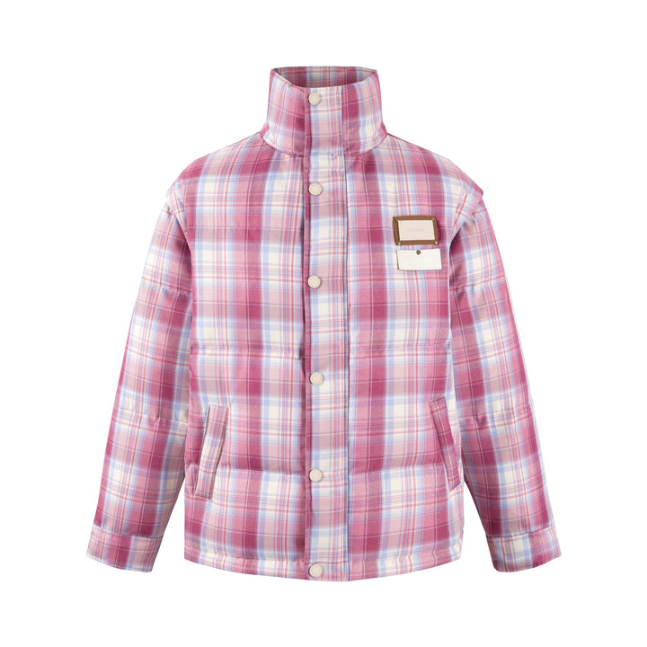 13De Marzo BEAR CLASSIC PLAID DOWN JACKET