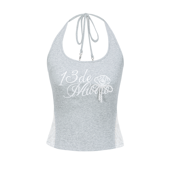 BEAR LACY HALTER TOP