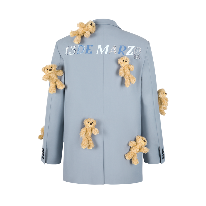 13De Marzo MINI BEAR COVERED SUIT BLUE