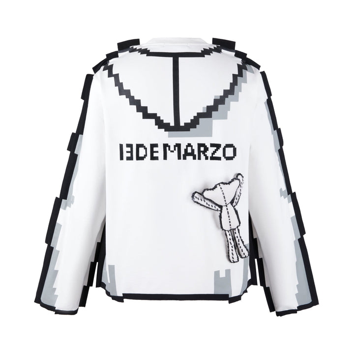 13De Marzo 2D PIXEL HOOD PRINTING SWEATER