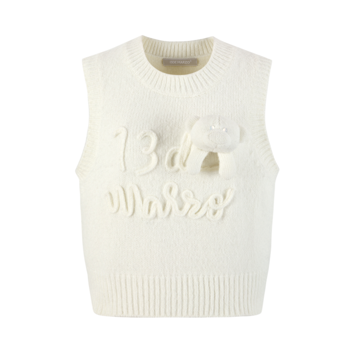 13De Marzo ROPE KNIT LOGO VEST