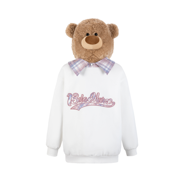 BEAR ZIP FUZZY HOODIE