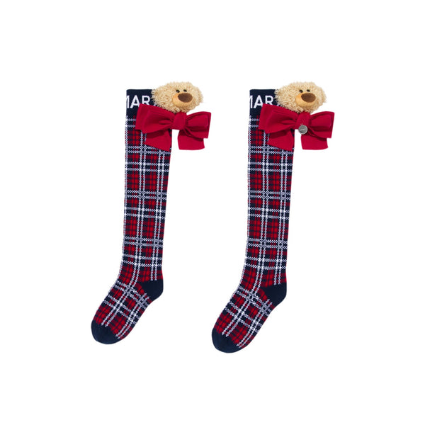 CHRISTMAS BOW PLAID STOCKINGS