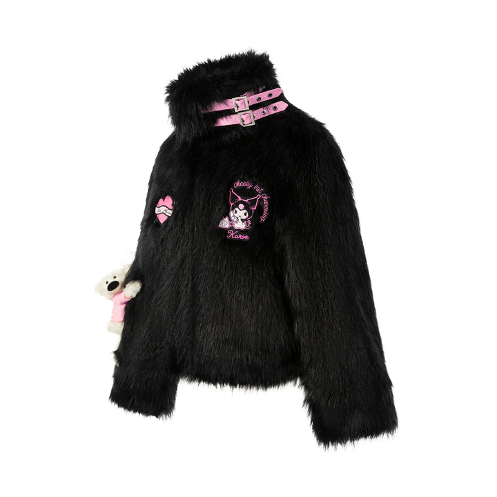 13De Marzo KUROMI BEAR ARTIFICIAL MINK COAT