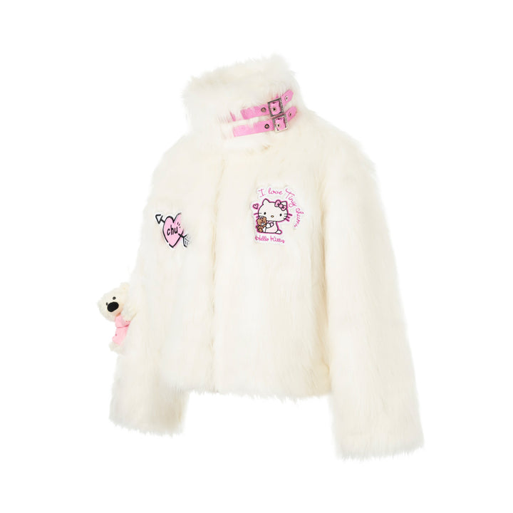 13De Marzo HELLO KITTY BEAR ARTIFICIAL MINK COAT