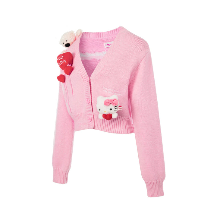 13De Marzo HELLO HITTY BEAR HEART CARDIGAN