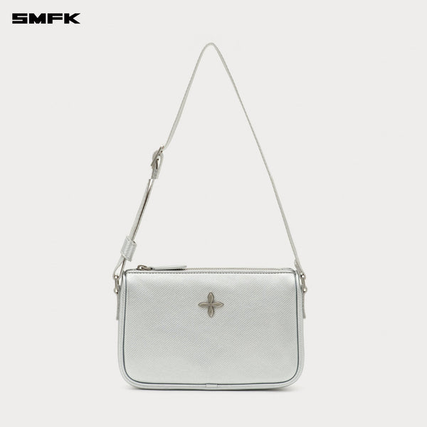 COMPASS BADGE CROSS BADGE SILVER BAG (SMALL)