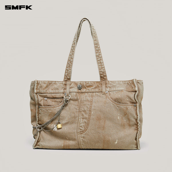 RAGE WILD BRICK DENIM TOTE LARGE WILD COWBOY BROWN